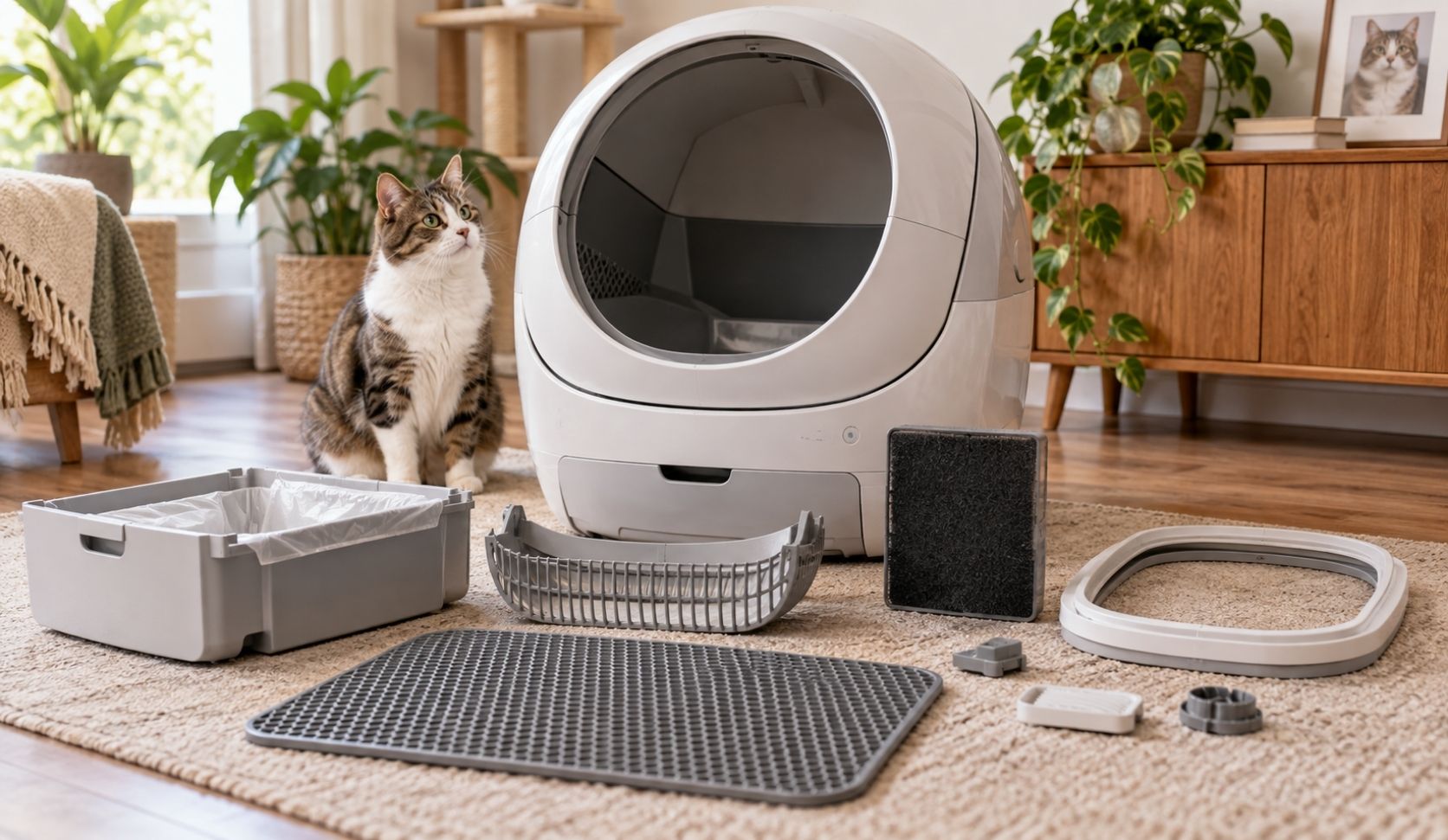 Featured image for “Automatic Litter Box Parts That Break, in Wear Order”