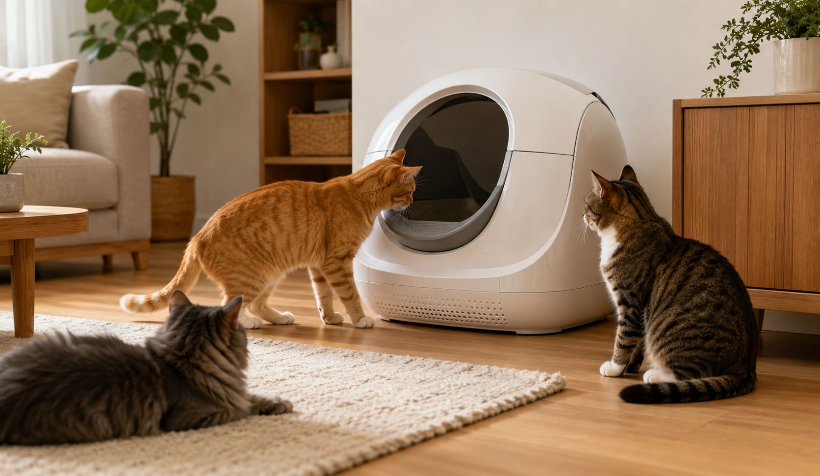 Featured image for “Can One Automatic Litter Box Handle Three Cats?”