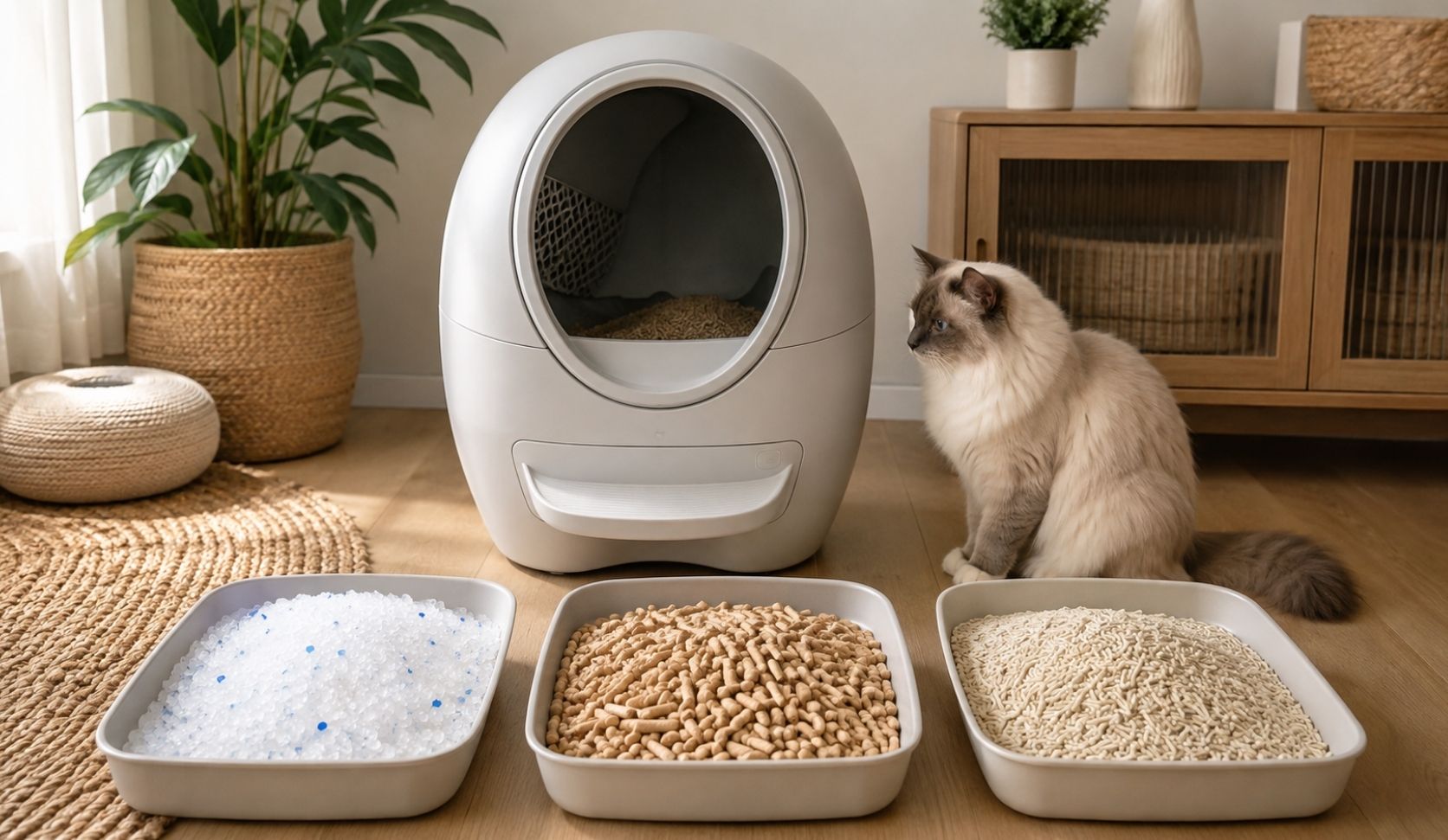 Featured image for “Crystal, Pine and Tofu Litter in an Automatic Box”