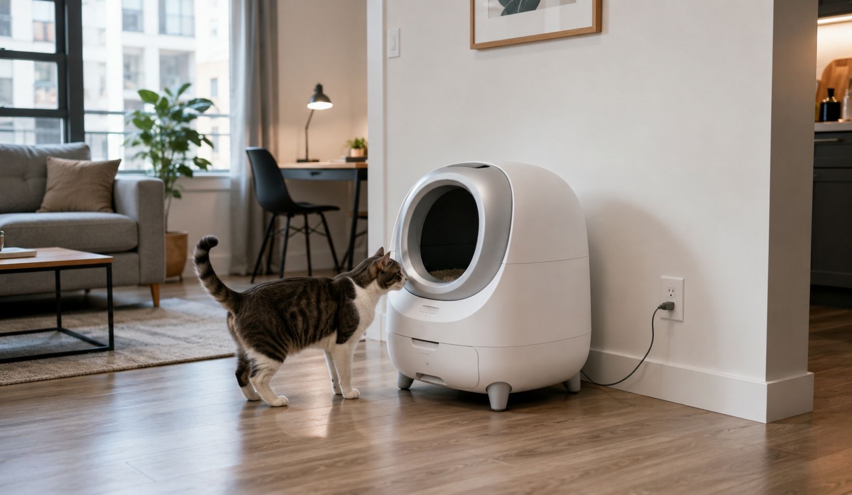 Featured image for “Where to Put an Automatic Litter Box in an Apartment”